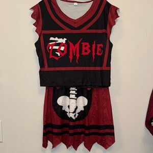 Zombie Costume Dress in Red and Black